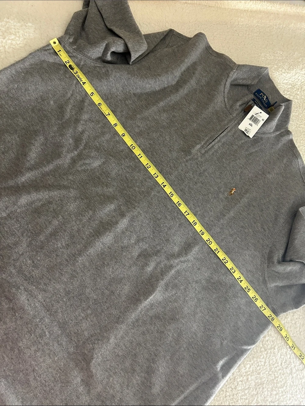 Polo Ralph Lauren Estate Rib Sweater in Classic Grey Size XXL